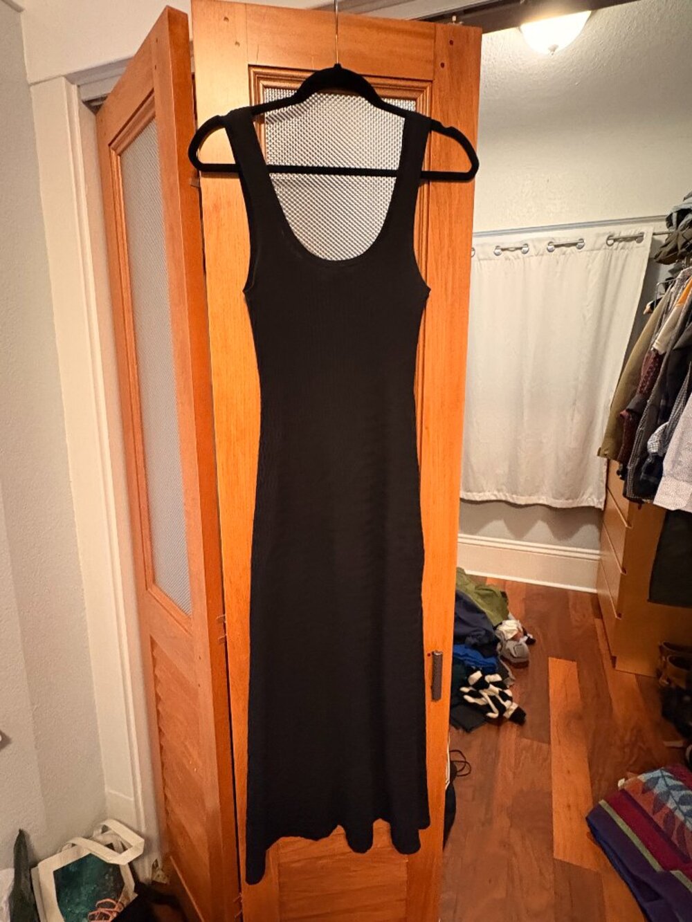 NWT Everlane Knit Crochet Dress Black